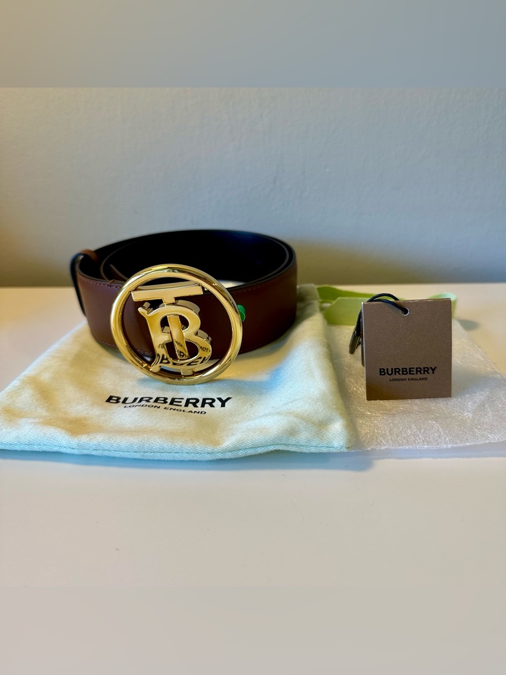 Burberry Monogram Motif Leather Belt - Picture 6 of 7